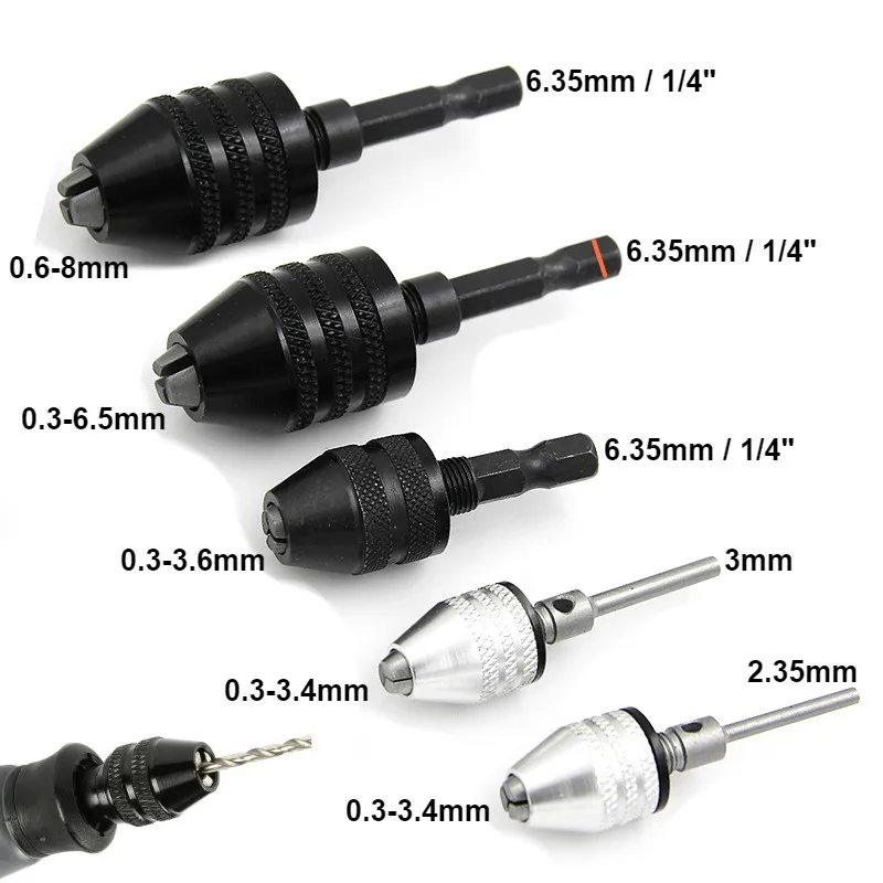 0.3-8mm 6.35mm Quick Change Keyless Drill Bit Chuck Hex Shank Adapter Converter Tool
0.3-8mm 6.35mm Quick Change Keyless Drill Bit Chuck Hex Shank Adapter Converter Tool