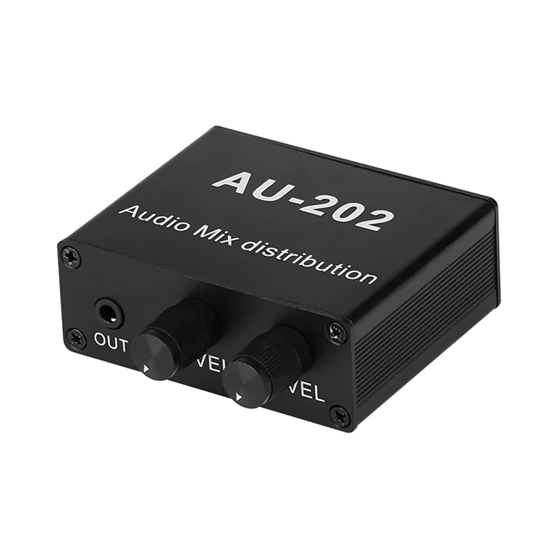 AU-202 Stereo Audio Mixer Distributor For Headphone External Power Amplifier Volume Independent 2 Inputs 2 Outputs
AU-202 Stereo Audio Mixer Distributor For Headphone External Power Amplifier Volume Independent 2 Inputs 2 Outputs