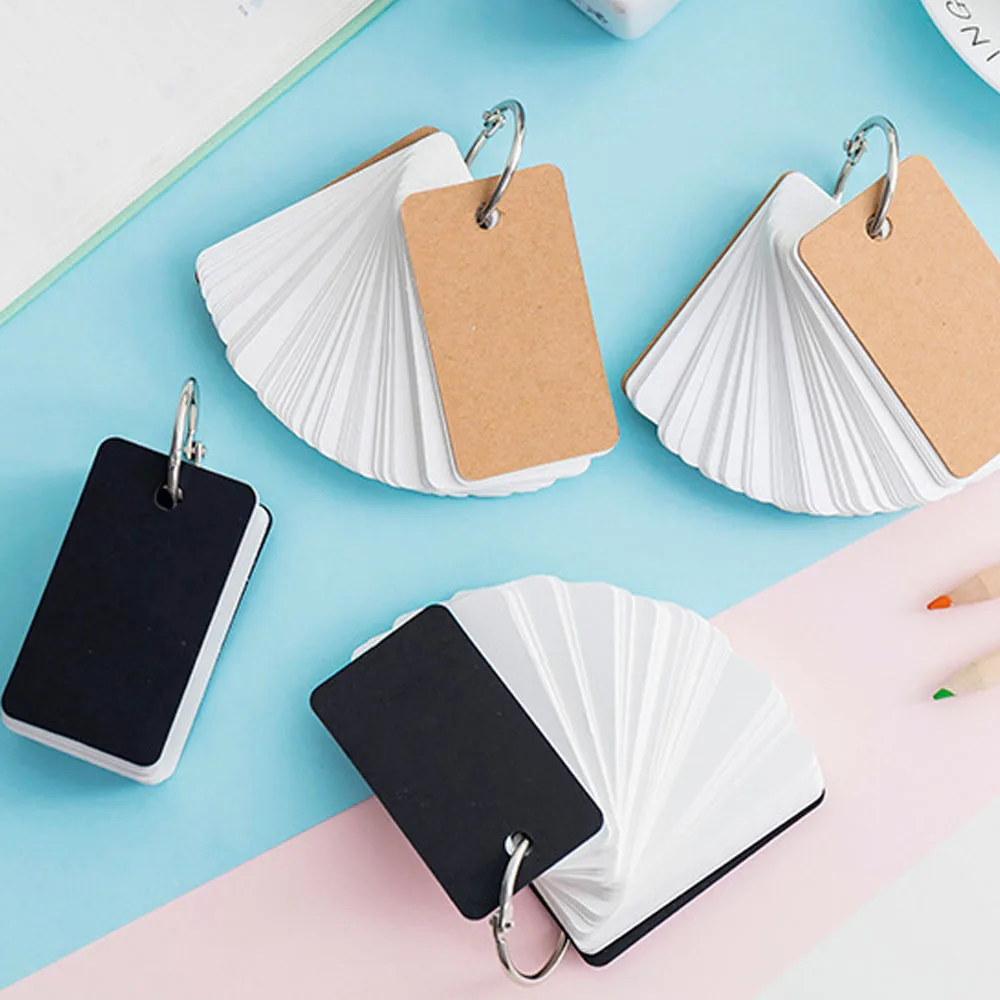 100pcs/box Handwritten Card Notepads Kraft Paper Mini Notebooks Study Cards Memo Pad Blank Paper With Binder Ring Buckle 4x7cm
100pcs/box Handwritten Card Notepads Kraft Paper Mini Notebooks Study Cards Memo Pad Blank Paper With Binder Ring Buckle 4x7cm