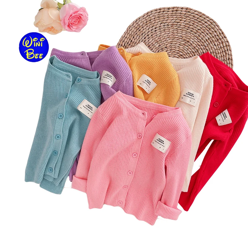

[Object Object] свитер Crockid Boys-clothing Вязаный кардиган, милый розовый милый детский свитер для девочек, вязаный классический весенне-осенний однотон...