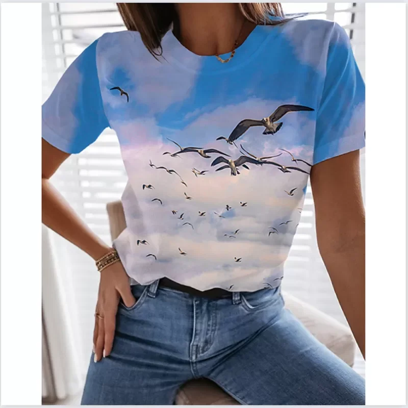New in summer new women's 3D printed short sleeve T-shirt, soft and elegant, European and American trend top y2k vestidos de
New in summer new women's 3D printed short sleeve T-shirt, soft and elegant, European and American trend top y2k vestidos de