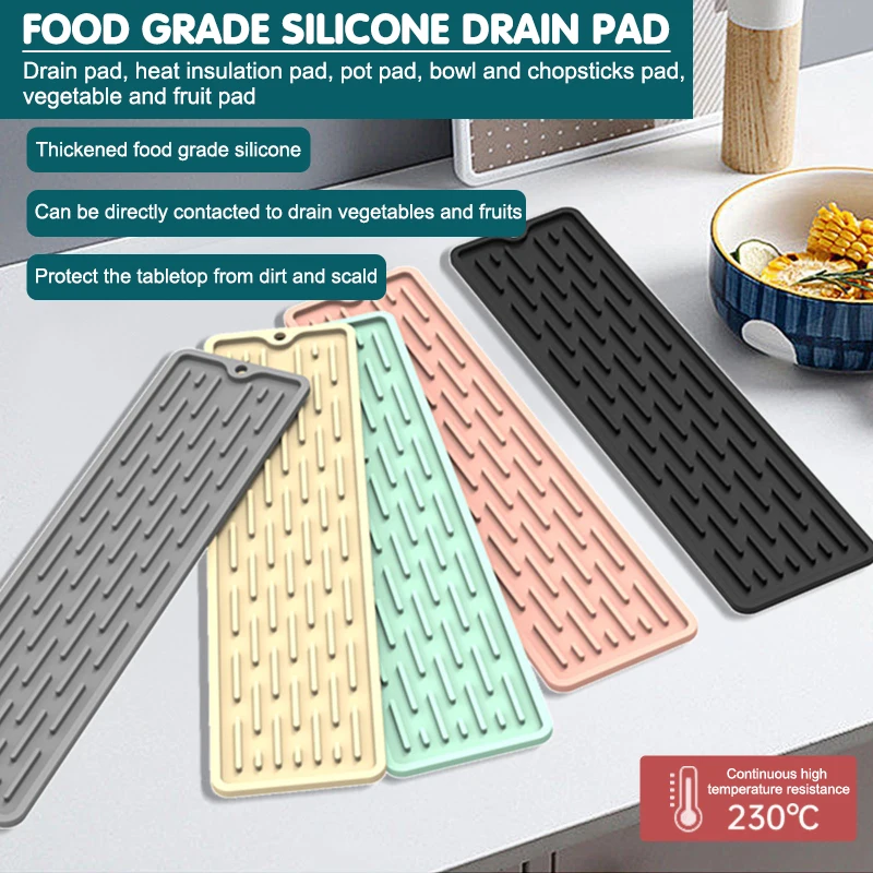 Silicone Dish Drying Mat Anti Slip Sink Tray Countertop Mat Organizer Kitchenware Protection Mat Storage Rack Kitchen Supplies
Silicone Dish Drying Mat Anti Slip Sink Tray Countertop Mat Organizer Kitchenware Protection Mat Storage Rack Kitchen Supplies