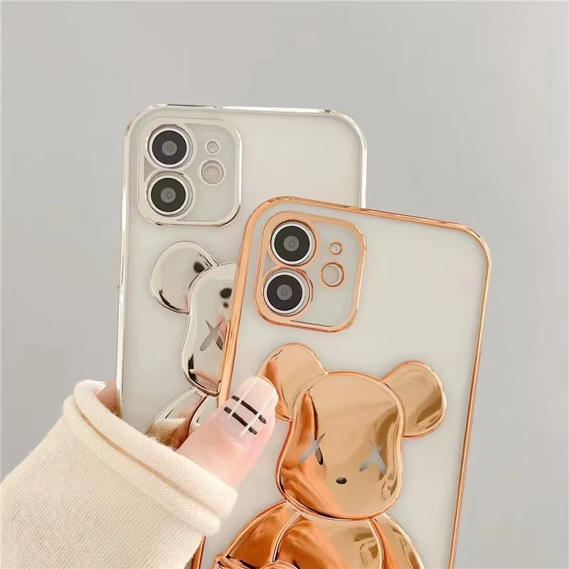 For iPhone 13 12 11 Pro Max X Xs Xr 8 7 Plus SE 2020 Transparent Silicone Lens Protection Cover New Cute Bear Plating Phone Case
For iPhone 13 12 11 Pro Max X Xs Xr 8 7 Plus SE 2020 Transparent Silicone Lens Protection Cover New Cute Bear Plating Phone Case