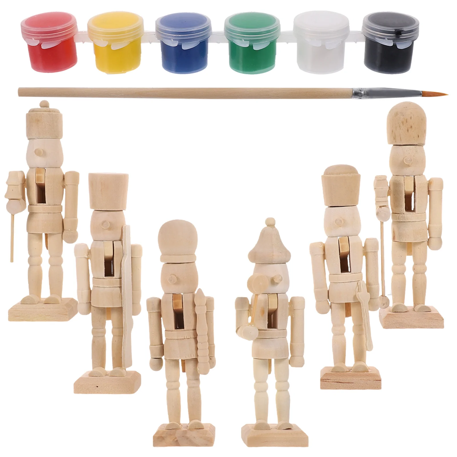 Sewacc Christmas Nutcracker Unfinished Wood Nutcracker Paint Pen Blank Unpainted Nutcracker Puppet Mini Nutcracker Figurines Diy 
Sewacc Christmas Nutcracker Unfinished Wood Nutcracker Paint Pen Blank Unpainted Nutcracker Puppet Mini Nutcracker Figurines Diy
