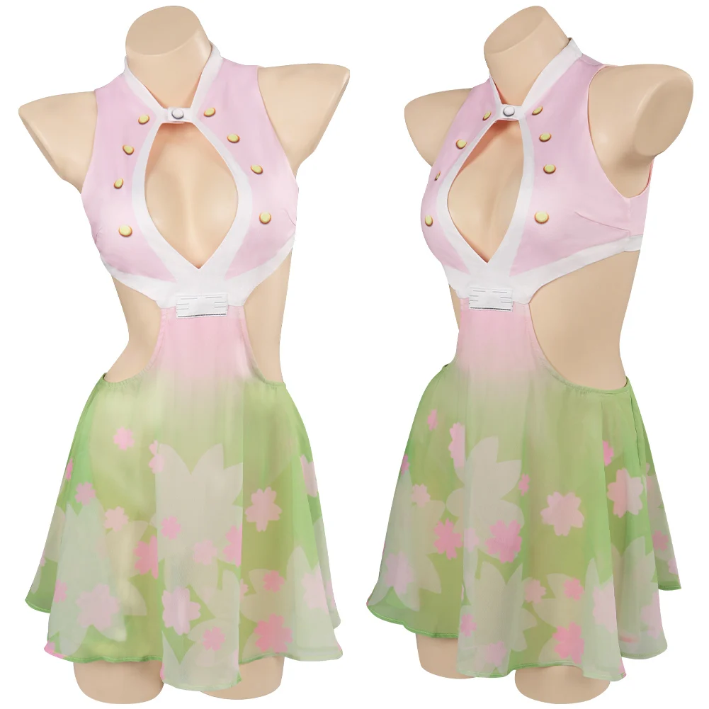 Demon Slayer Kanroji Mitsuri Cosplay Women Swimsuit Costume Swimwear Sexy Summer Bikini Halloween Carnival Party Disguise Suit
Demon Slayer Kanroji Mitsuri Cosplay Women Swimsuit Costume Swimwear Sexy Summer Bikini Halloween Carnival Party Disguise Suit
