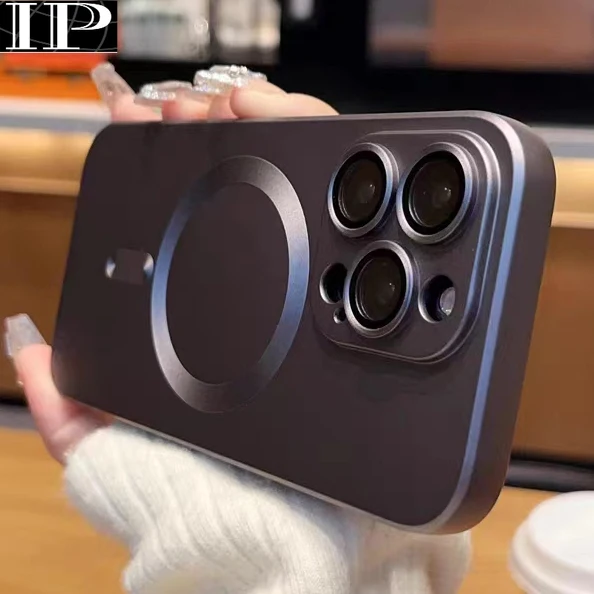 For iPhone 15 Pro Max Luxury Magsafe Magnetic Soft Frame Matte Phone Case For iPhone 11 12 13 14 15 Plus Lens Protective Cover
For iPhone 15 Pro Max Luxury Magsafe Magnetic Soft Frame Matte Phone Case For iPhone 11 12 13 14 15 Plus Lens Protective Cover