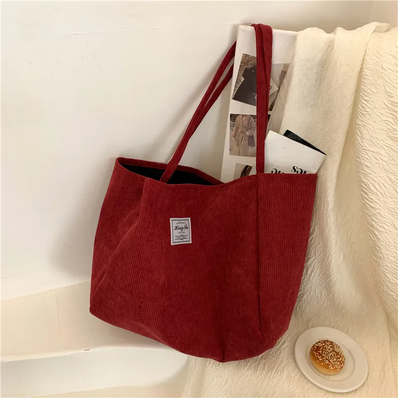 Tote Women's Shoulder Bag Large Capacity Corduroy Winter Soft Simple Travel korean Shopper Luxury Bag Woman Designer Handbags
Tote Women's Shoulder Bag Large Capacity Corduroy Winter Soft Simple Travel korean Shopper Luxury Bag Woman Designer Handbags