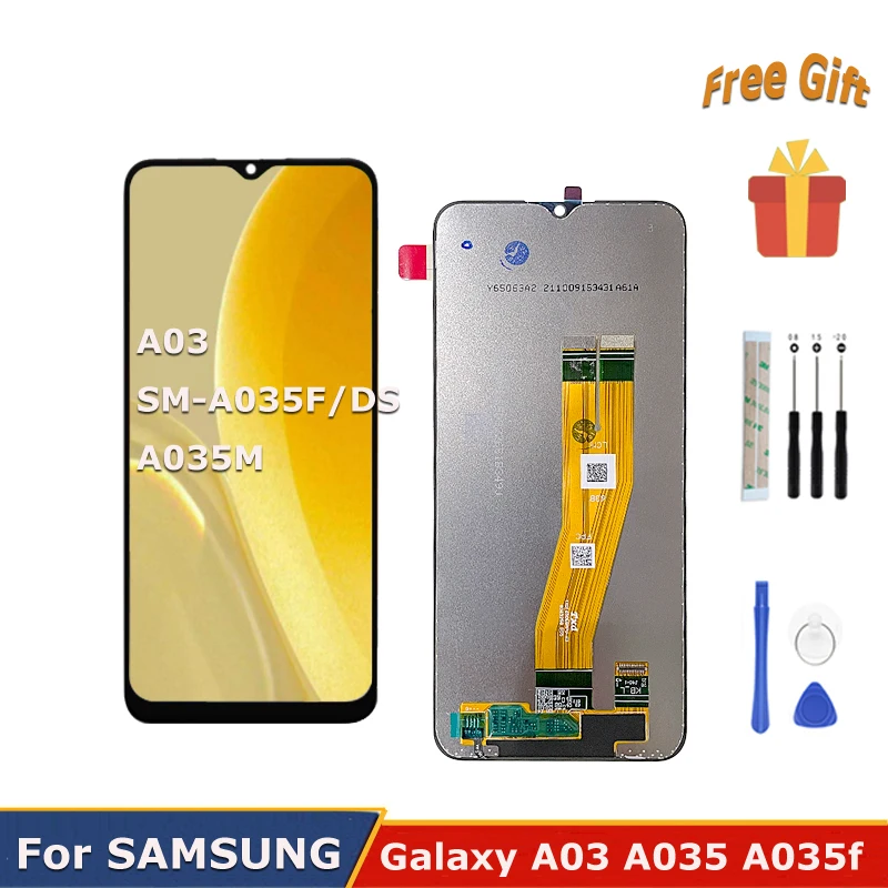 6.5" Tested For Samsung Galaxy A03 A035 LCD Display Touch Screen Digitizer Assembly SM-A035F/DS A035M A035F Replacement Parts 
6.5" Tested For Samsung Galaxy A03 A035 LCD Display Touch Screen Digitizer Assembly SM-A035F/DS A035M A035F Replacement Parts