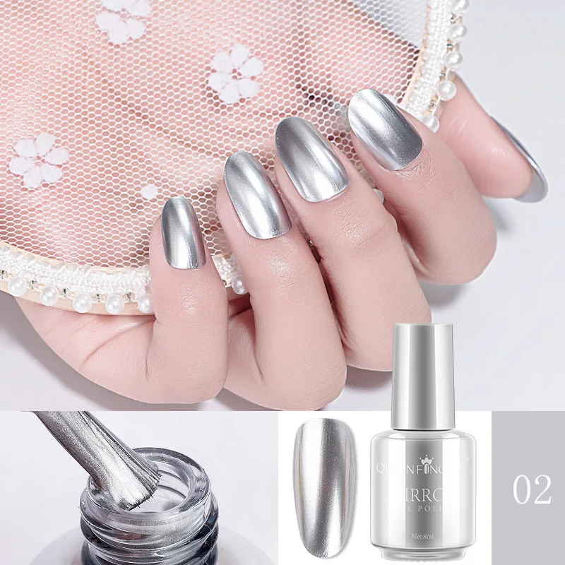 8ml Mirror Nail Polish Quick-drying Long-lasting Nail Glue Metallic Lacquer Nail Gel Non-peelable Nail Polish UV Nail Glue 1pc
8ml Mirror Nail Polish Quick-drying Long-lasting Nail Glue Metallic Lacquer Nail Gel Non-peelable Nail Polish UV Nail Glue 1pc