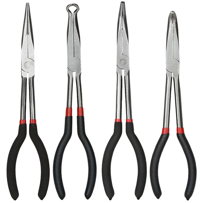 Pliers Accessories 11-Inch Long Needle-Nosed Pliers Include Straight, 45-Degree, 90-Degree And O-Type Pliers
Pliers Accessories 11-Inch Long Needle-Nosed Pliers Include Straight, 45-Degree, 90-Degree And O-Type Pliers