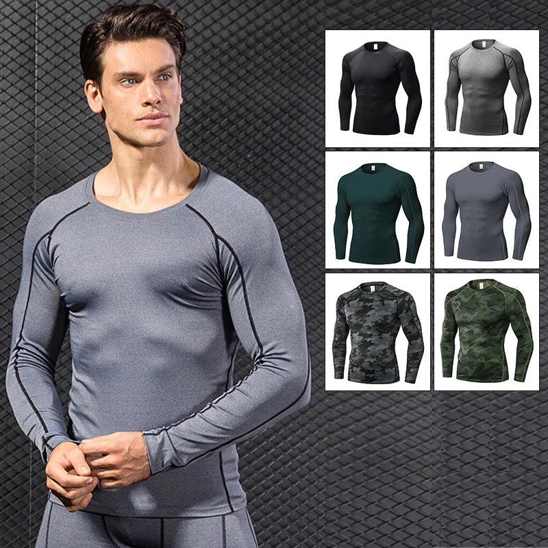 New Men's Long Sleeve Solid Color Stretch Breathable Tight Fitness Running Training Long Sleeve Compression T-shirt for Man
New Men's Long Sleeve Solid Color Stretch Breathable Tight Fitness Running Training Long Sleeve Compression T-shirt for Man