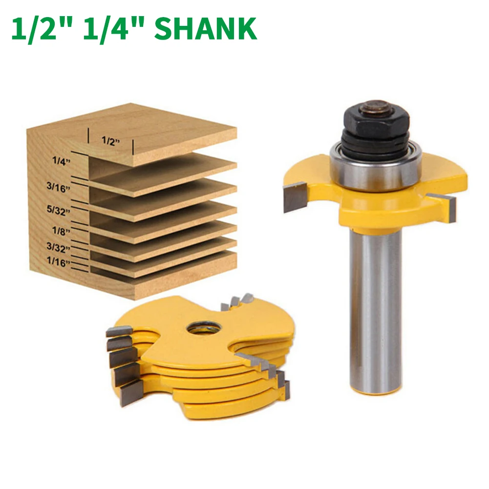 2PC/Set 1/2" 12.7MM 1/4" 6.35MM Shank Milling Cutter Wood Carving 6 Piece Slot Cutter Router Bit Woodworking Chisel Cutter Tool
2PC/Set 1/2" 12.7MM 1/4" 6.35MM Shank Milling Cutter Wood Carving 6 Piece Slot Cutter Router Bit Woodworking Chisel Cutter Tool