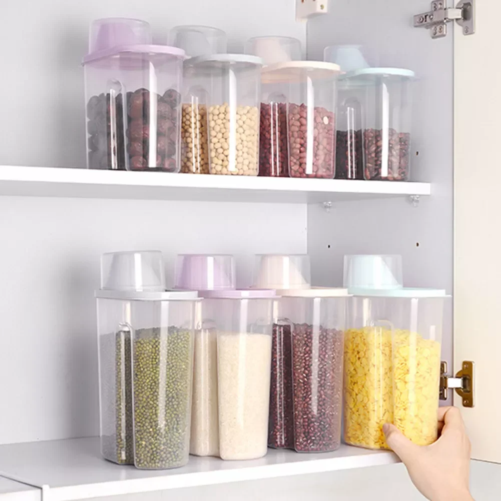 1/4pcs Set Lids 1.9L/2.5L Kitchen Sealed Cans Food Storage Container Box Tank Grains Refrigerator Clear Kitchen Bottle Cereal
1/4pcs Set Lids 1.9L/2.5L Kitchen Sealed Cans Food Storage Container Box Tank Grains Refrigerator Clear Kitchen Bottle Cereal