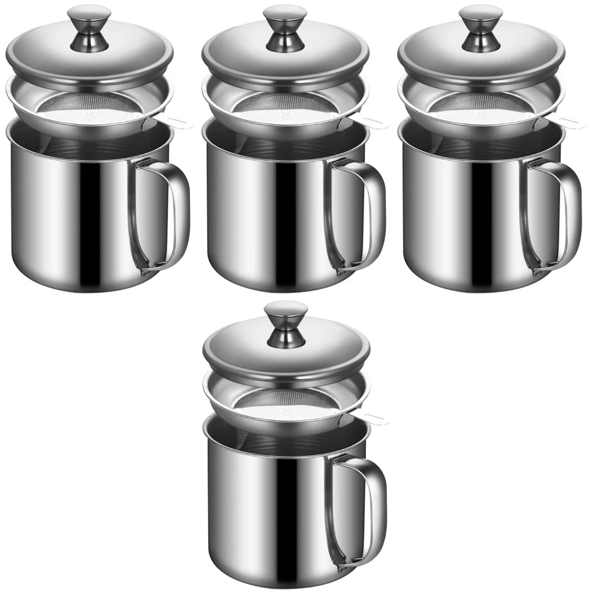 Oil Strainer Grease Pot Kitchen Container Stainless Steelcooking Separator Storage Fat Jug Metal Keeper Dispenser Filter Jar Cup
Oil Strainer Grease Pot Kitchen Container Stainless Steelcooking Separator Storage Fat Jug Metal Keeper Dispenser Filter Jar Cup