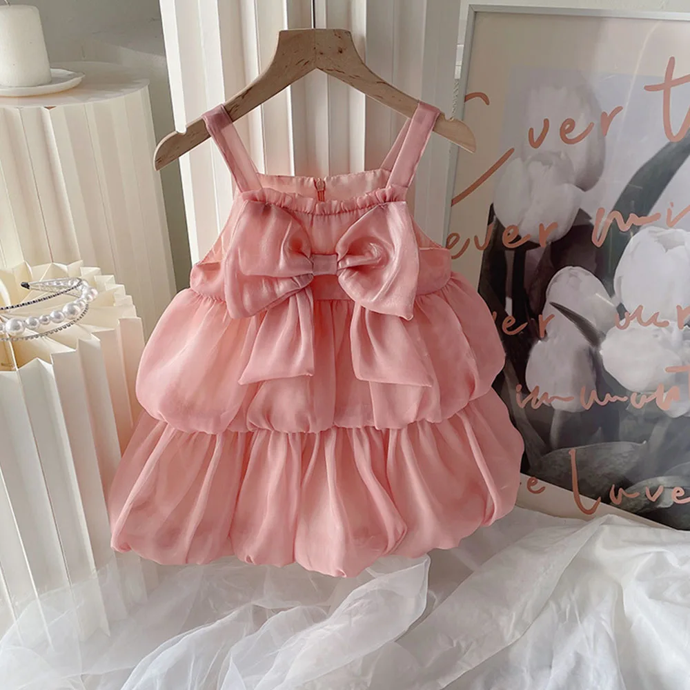 Melario Multilayer Baby Girl Princess Dress Bow Infant Toddler Vintage Vestido Pink Suspender Dress Party Birthday Baby Clothes
Melario Multilayer Baby Girl Princess Dress Bow Infant Toddler Vintage Vestido Pink Suspender Dress Party Birthday Baby Clothes