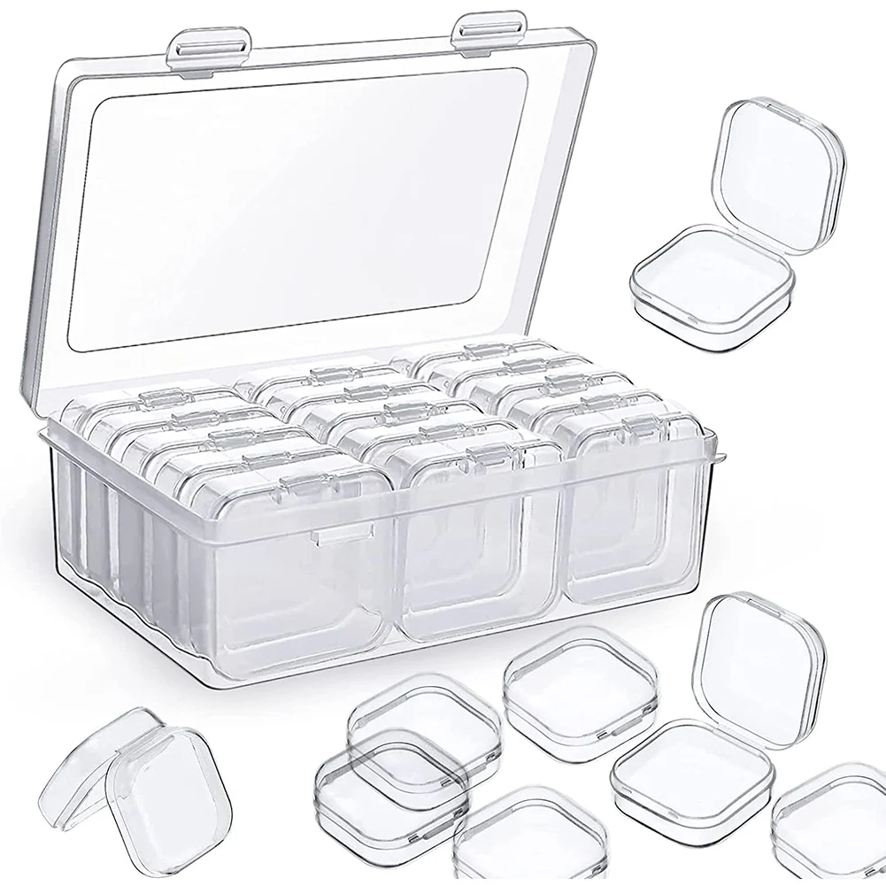 13 Pack Plastic Beads Storage Box, Small Clear Container with Lids, Mini Empty Hinged Boxes for Sewing,for Loose Items
13 Pack Plastic Beads Storage Box, Small Clear Container with Lids, Mini Empty Hinged Boxes for Sewing,for Loose Items
