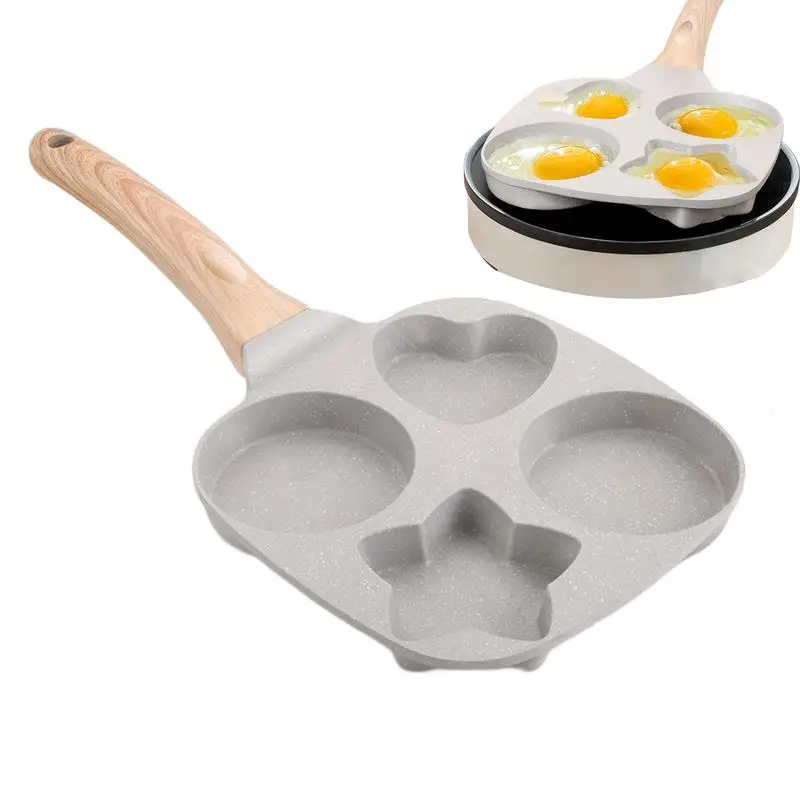 

Антипригарная сковородка с быстрой теплопроводностью для жарки поддон для сковороды 4, приготовление яиц, ветчины, сковородки для завтрака, посуда, сковорода для яиц, домашний инструмент