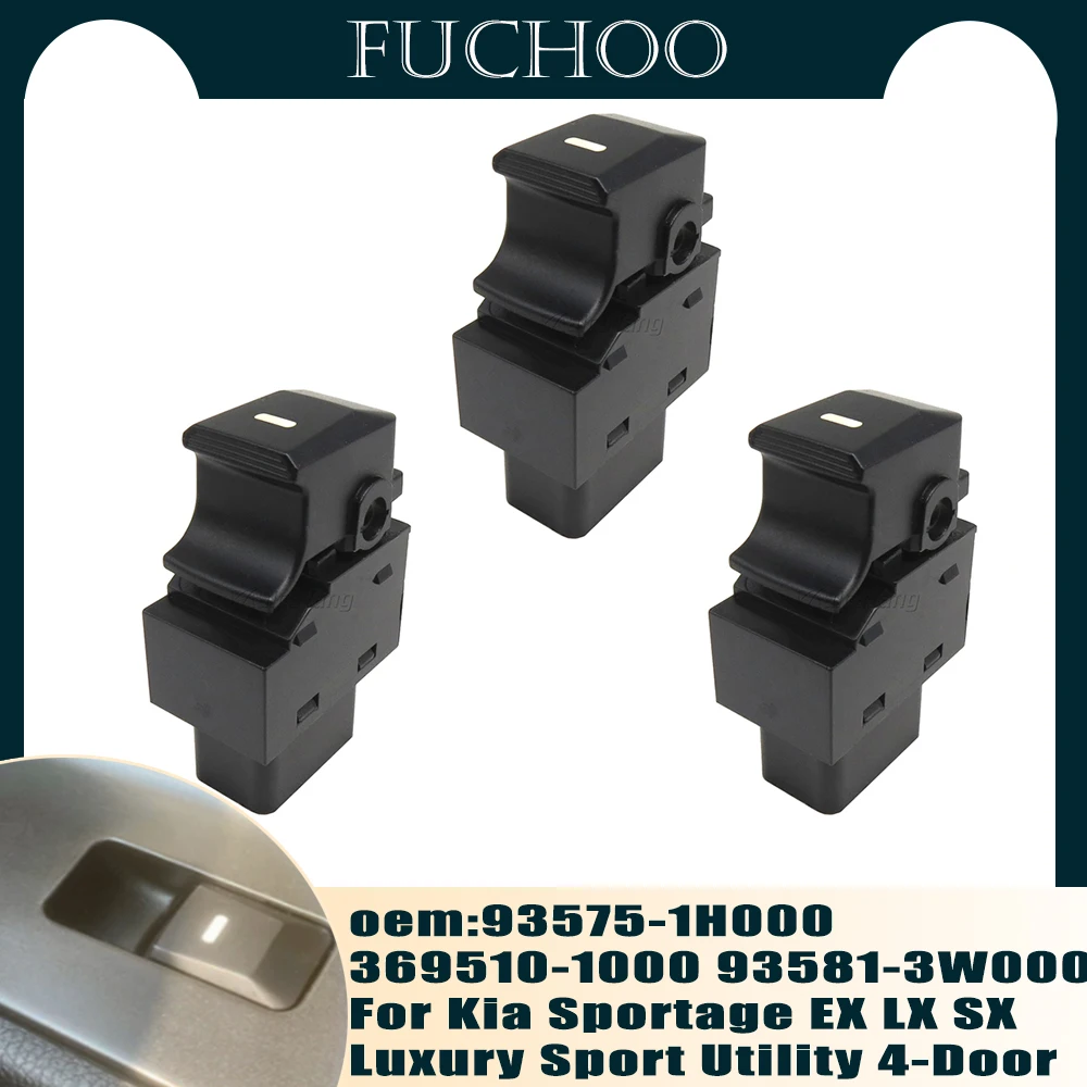 3X Green Light For KIA Sportage door Window Glass lifting control lifter switch 93575-1H000 369510-1000 935751H000 93581-3W000
3X Green Light For KIA Sportage door Window Glass lifting control lifter switch 93575-1H000 369510-1000 935751H000 93581-3W000