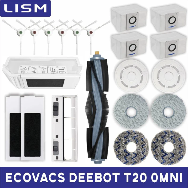 For Ecovacs Deebot T20 OMNI Accessories Main Side Brush Mop Cloth HEPA Filter Dust Bag Replacement Spare Parts
For Ecovacs Deebot T20 OMNI Accessories Main Side Brush Mop Cloth HEPA Filter Dust Bag Replacement Spare Parts