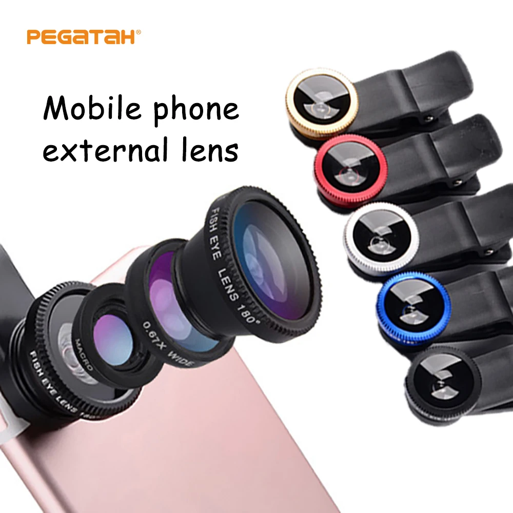 

Mobile Phone Lens Fish Eye Len Wide Angle Lens 0.67X Wide Angle Macro HD Camera Universal Lens for Android Phone Iphone X