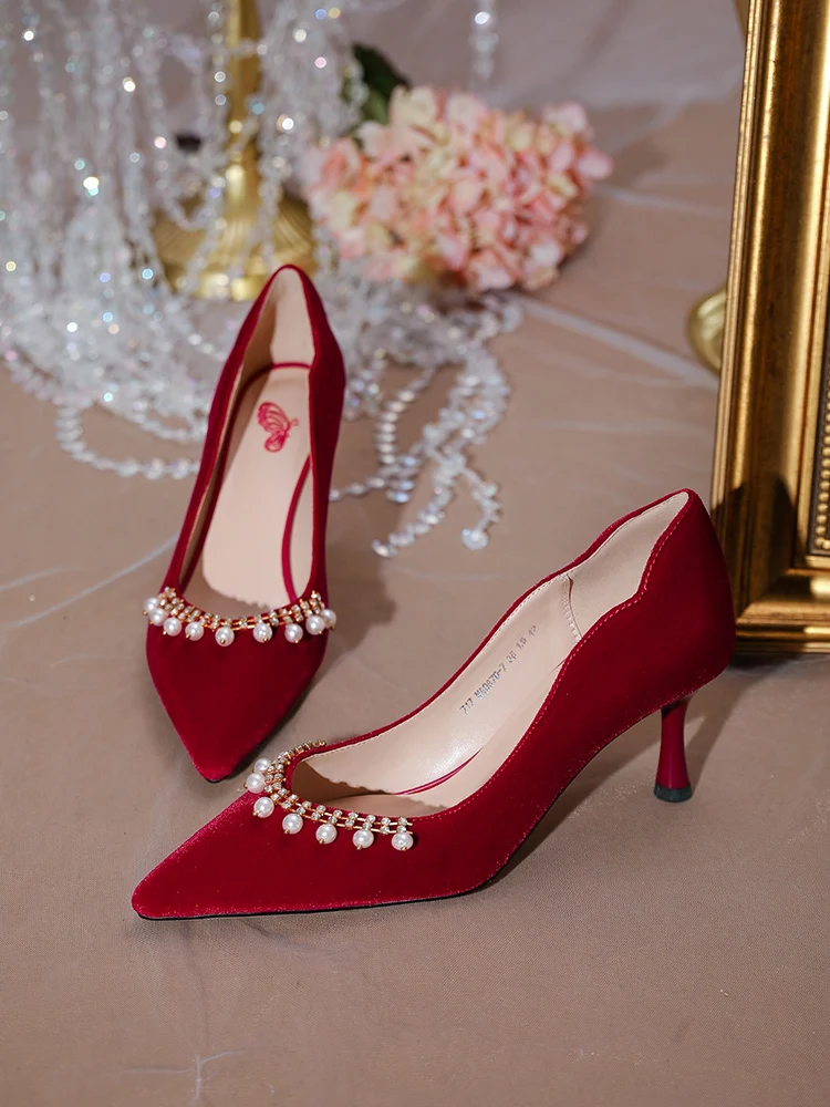Wedding Shoes Red High Sense Wedding Shoes Winter Women 2021 New Toast Bride Shoes Suede High Heels
Wedding Shoes Red High Sense Wedding Shoes Winter Women 2021 New Toast Bride Shoes Suede High Heels