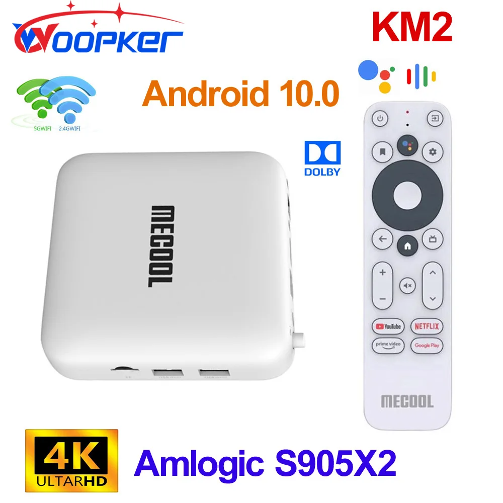 ТВ-приставка Woopker KM2 Android 10,0 Amlogic S905X2 Smart TV s Box DDR4 2 ГБ 8 ГБ Dolby BT4.2 2T2R 2,4G/5G Wifi 4K
ТВ-приставка Woopker KM2 Android 10,0 Amlogic S905X2 Smart TV s Box DDR4 2 ГБ 8 ГБ Dolby BT4.2 2T2R 2,4G/5G Wifi 4K