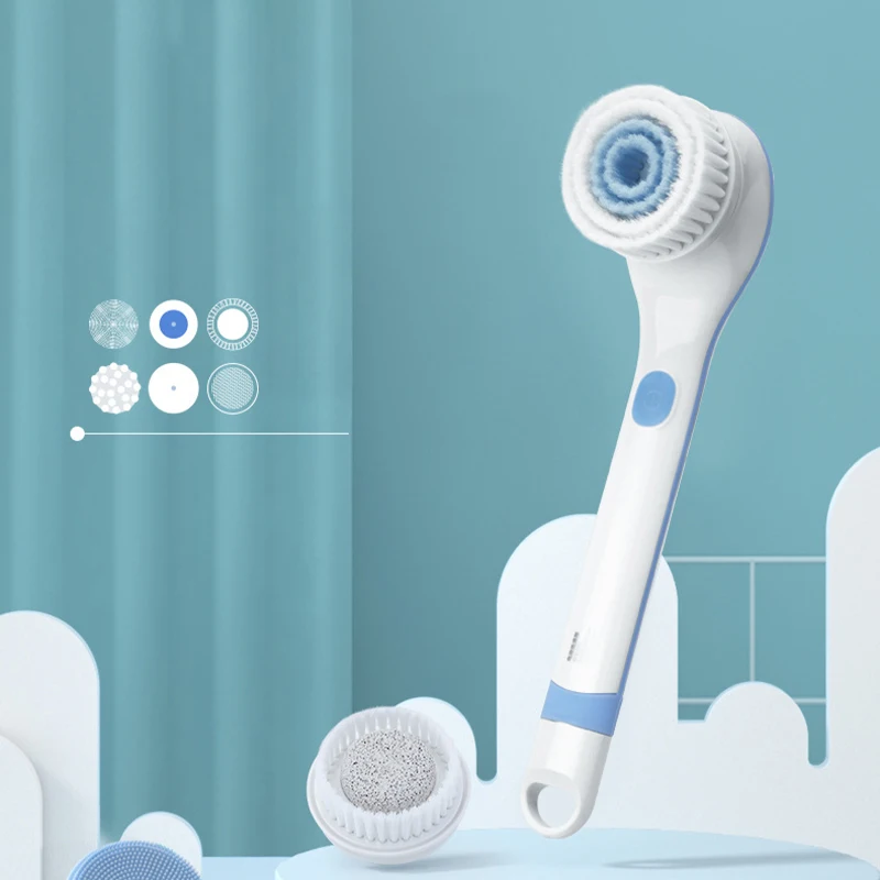 Pritech 6 in 1 Massager Electric Usb Shower Brush Electric Bathroom Brushes Skin Cleansing Waterproof Back MassagerCare
Pritech 6 in 1 Massager Electric Usb Shower Brush Electric Bathroom Brushes Skin Cleansing Waterproof Back MassagerCare