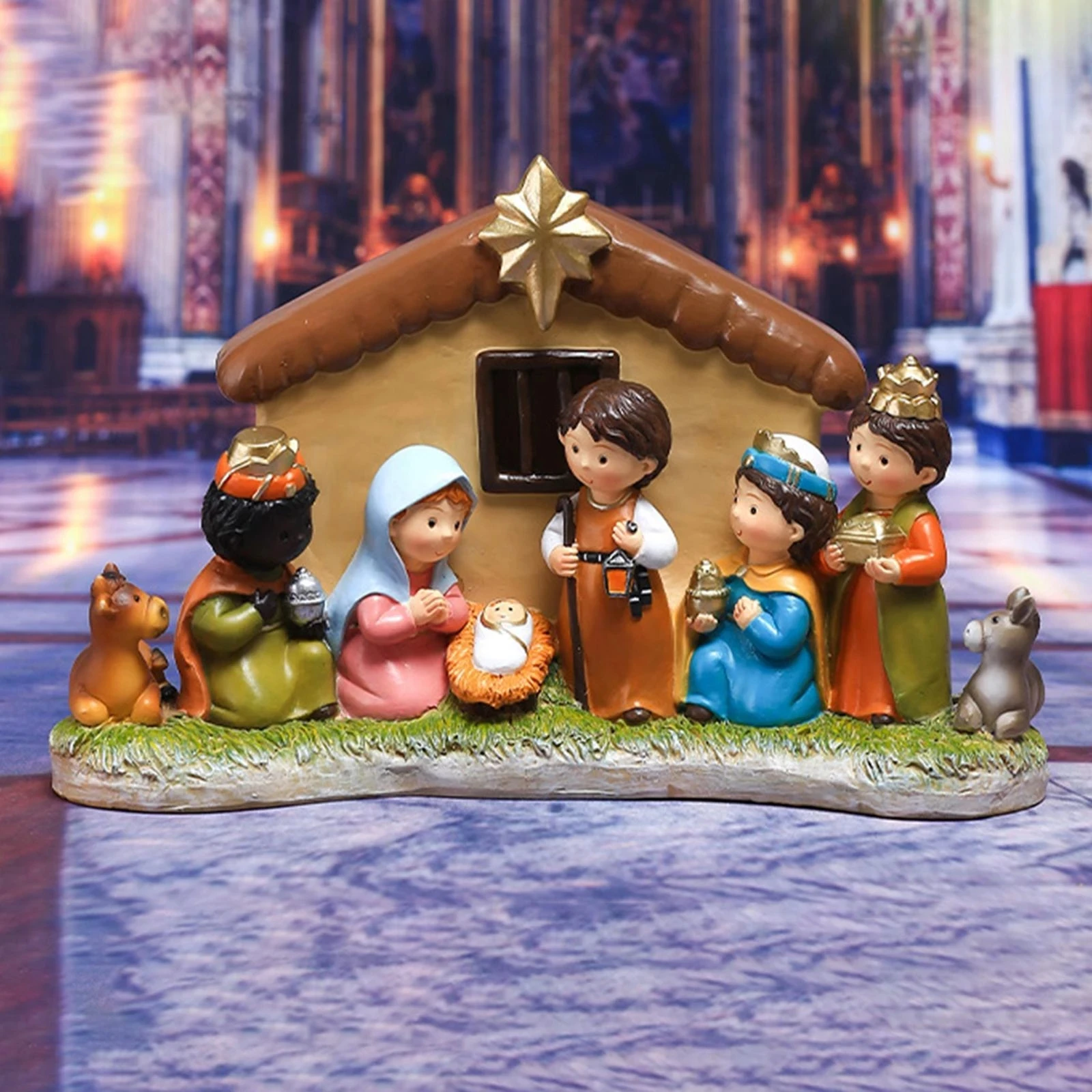 Nativity Scene Sets Baby Jesus Action Figures Nativity Collection Decorative Statue Crib Manger Jesus Figurines Christmas Gift
Nativity Scene Sets Baby Jesus Action Figures Nativity Collection Decorative Statue Crib Manger Jesus Figurines Christmas Gift
