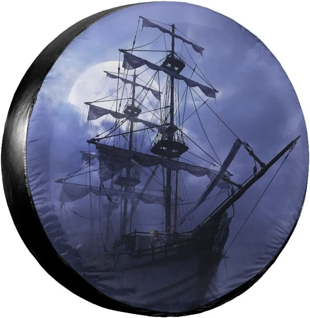 Night Scene with Pirate Ship Spare Tire Cover Universal Wheel Covers for Trailer SUV
Night Scene with Pirate Ship Spare Tire Cover Universal Wheel Covers for Trailer SUV