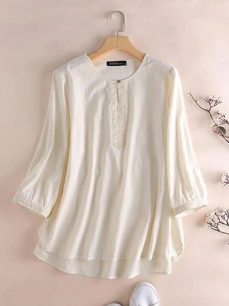 ZANZEA Vintage Women's Blouse 2022 Autumn Female Solid O-neck Button Up Tops Casual Long Sleeve Shirts Oversized Mujer Camisetas
ZANZEA Vintage Women's Blouse 2022 Autumn Female Solid O-neck Button Up Tops Casual Long Sleeve Shirts Oversized Mujer Camisetas