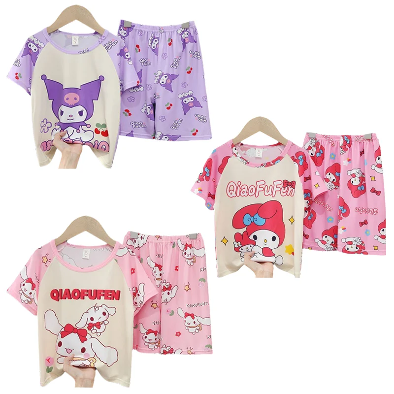 Детская летняя тонкая Пижама с мультяшным аниме Sanrios My Melody Cinnamoroll Kuromi Kawaii милые шорты с коротким рукавом домашняя одежда
Детская летняя тонкая Пижама с мультяшным аниме Sanrios My Melody Cinnamoroll Kuromi Kawaii милые шорты с коротким рукавом домашняя одежда