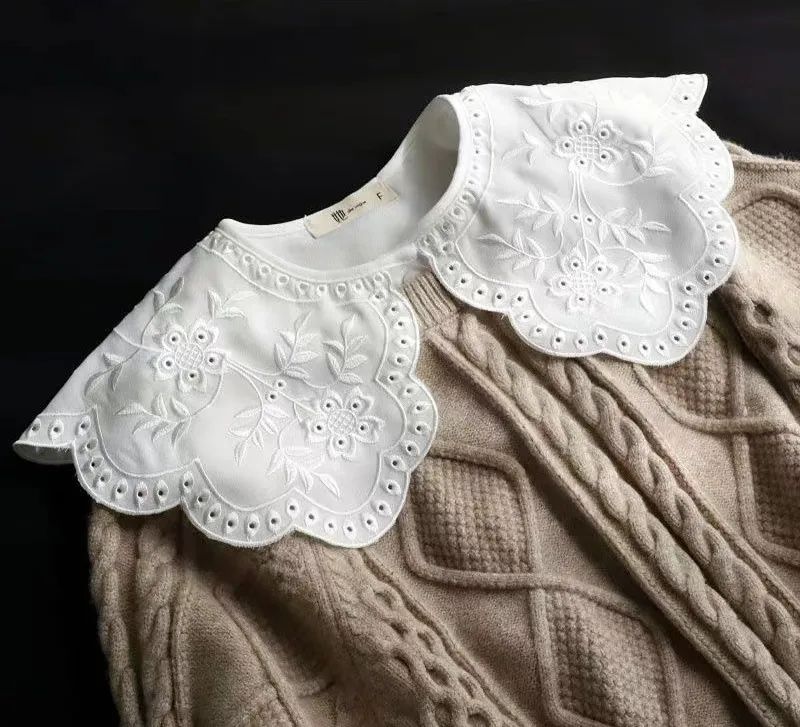 Embroidered Lace Shirt Fake Collar For Shirt Dickey Collars Solid Shirt Lapel Top Womens Collar White Dickie Girls Top Clothes
Embroidered Lace Shirt Fake Collar For Shirt Dickey Collars Solid Shirt Lapel Top Womens Collar White Dickie Girls Top Clothes