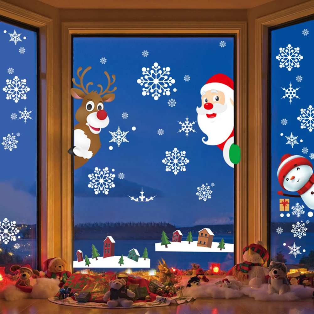 Christmas Glass Stickers Decal Santa Snowman Xmas Party Wall Decorations Mirror Sticker Xmas Tree Window Glass Sticker New Year
Christmas Glass Stickers Decal Santa Snowman Xmas Party Wall Decorations Mirror Sticker Xmas Tree Window Glass Sticker New Year