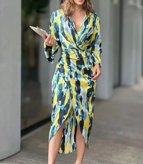 Elegant Party Dresses for Women 2023 Summer New Casual Fashion Commuter High Waist Long Sleeve Irregular Mid Length Shirt Dress
Elegant Party Dresses for Women 2023 Summer New Casual Fashion Commuter High Waist Long Sleeve Irregular Mid Length Shirt Dress