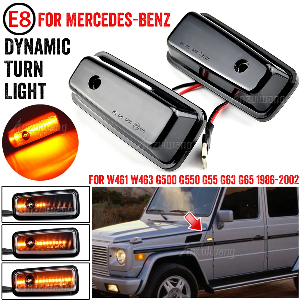 2 шт. для Mercedes-Benz G-Class W463 W461 G500 G550 G55 G63, светодиодный динамический боковой маркер, поворотный сигнал, последовательный световой сигнал
2 шт. для Mercedes-Benz G-Class W463 W461 G500 G550 G55 G63, светодиодный динамический боковой маркер, поворотный сигнал, последовательный световой сигнал