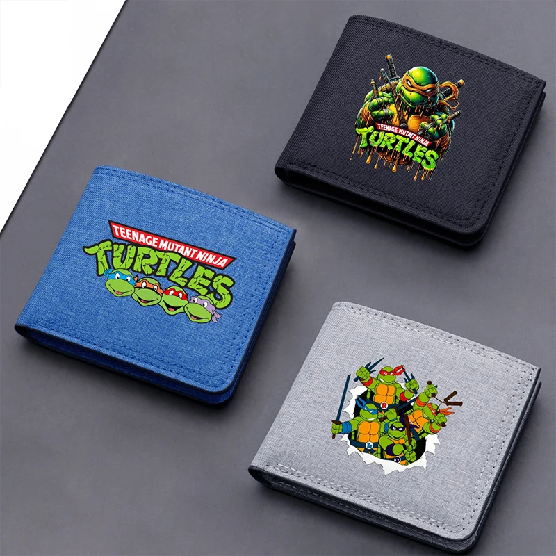 Складной кошелек TMNT С черепашками-ниндзя мужской с мультипликационным принтом в