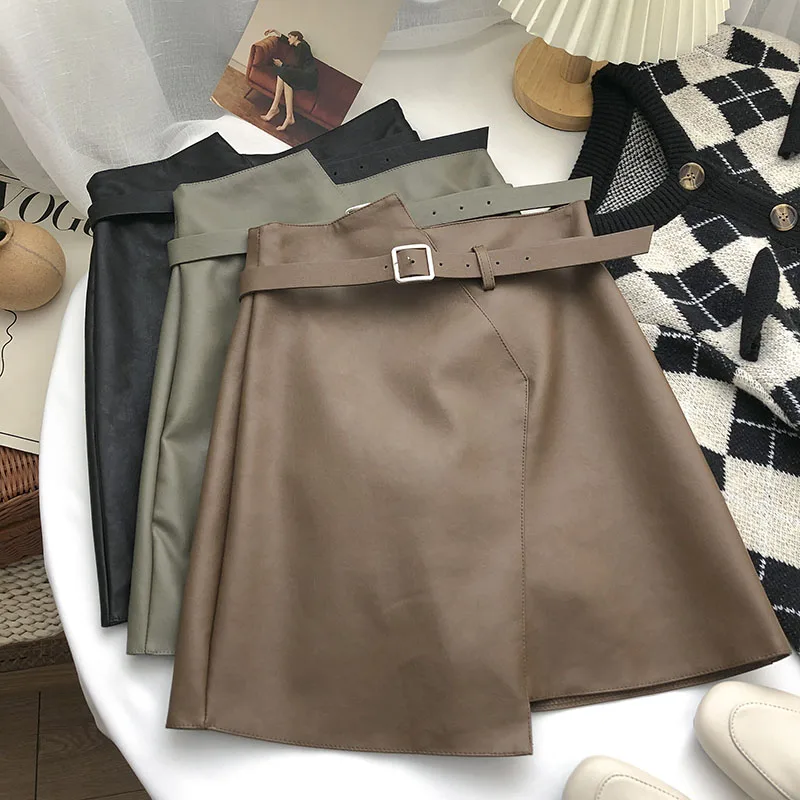 Осень 2022, Корейская версия универсальных сумок в стиле ретро, юбка на бедрах с поясом, необычная Антибликовая Женская юбка с высокой талией 
Осень 2022, Корейская версия универсальных сумок в стиле ретро, юбка на бедрах с поясом, необычная Антибликовая Женская юбка с высокой талией