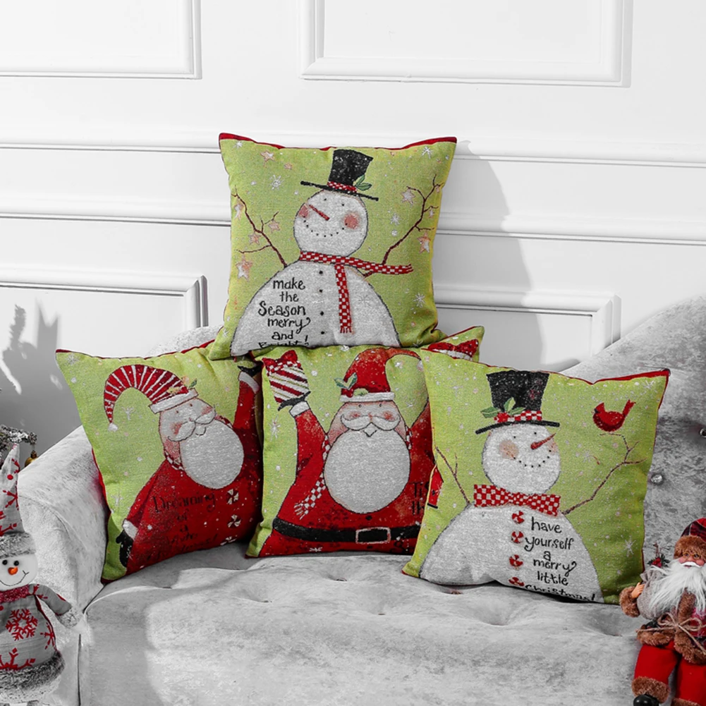 Merry Christmas Square Pillow Case Santa Claus Snowman Checked Cloth Xmas Ornaments New Year Christmas Decorations for Home
Merry Christmas Square Pillow Case Santa Claus Snowman Checked Cloth Xmas Ornaments New Year Christmas Decorations for Home