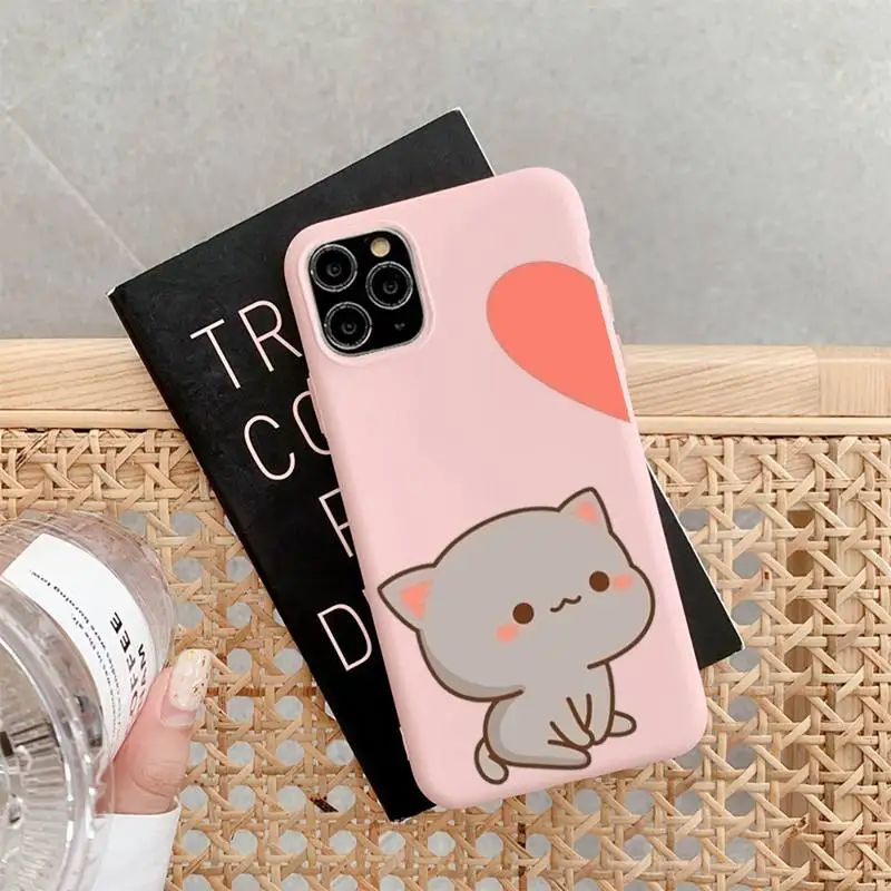 Fun Cartoon Peach Mochi Cat Phone Case for iPhone 11 12 13 Mini Pro Xs Max 8 7 6 6S Plus X XR Solid Candy Color Case
Fun Cartoon Peach Mochi Cat Phone Case for iPhone 11 12 13 Mini Pro Xs Max 8 7 6 6S Plus X XR Solid Candy Color Case