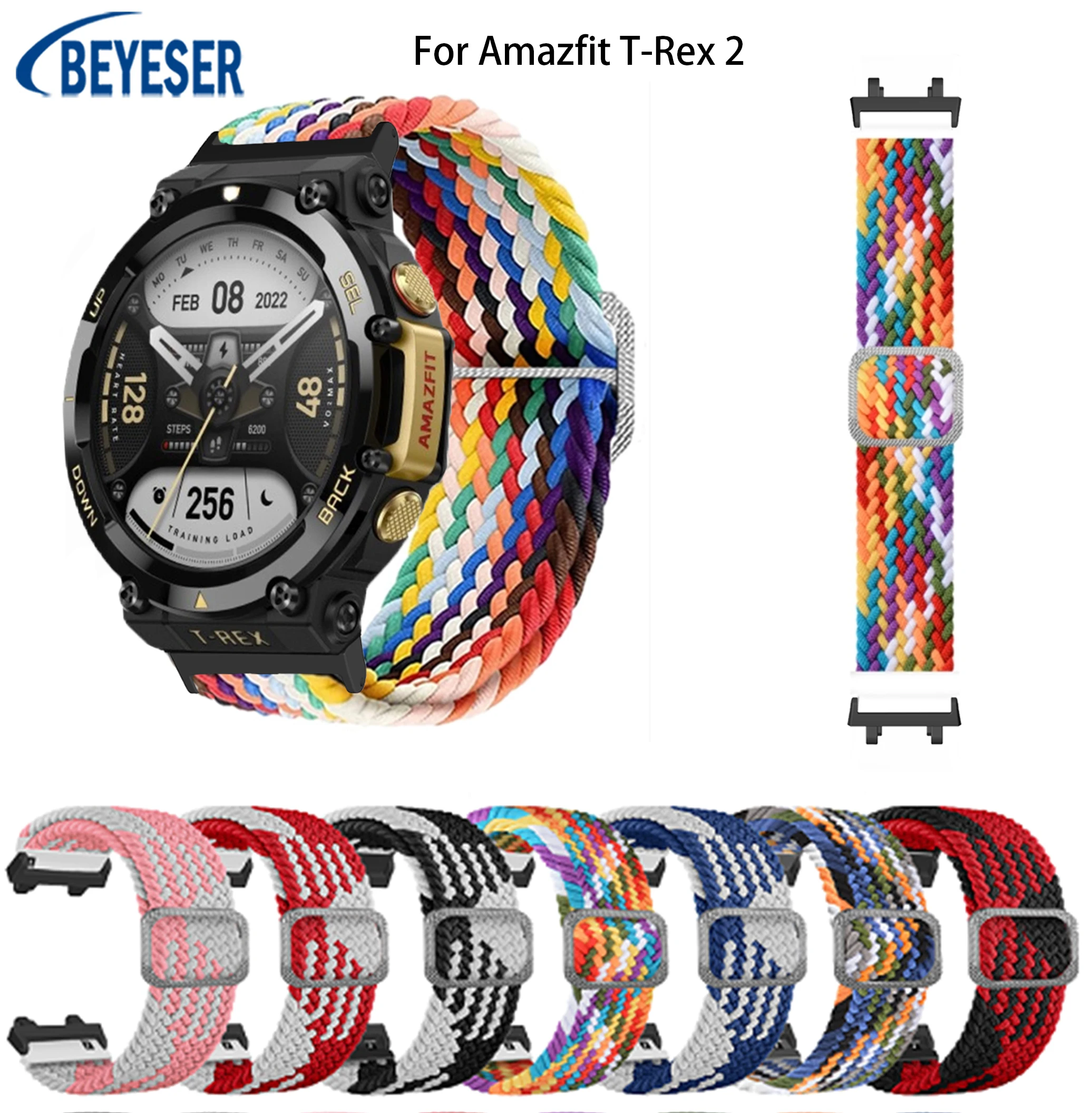 Fashion Braided Stretch Strap For Amazfit T-Rex 2 Adjustable Sports Breathable Band Smart Watch Replacement Bracelet Wristband
Fashion Braided Stretch Strap For Amazfit T-Rex 2 Adjustable Sports Breathable Band Smart Watch Replacement Bracelet Wristband
