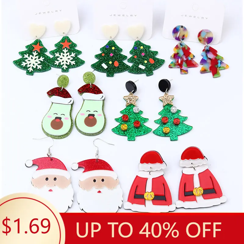 New Trendy Statement Christmas Tree Earrings for Women Santa Claus Snowman Drop Earrings Jewelry Girls Christmas Gifts Wholesale
New Trendy Statement Christmas Tree Earrings for Women Santa Claus Snowman Drop Earrings Jewelry Girls Christmas Gifts Wholesale