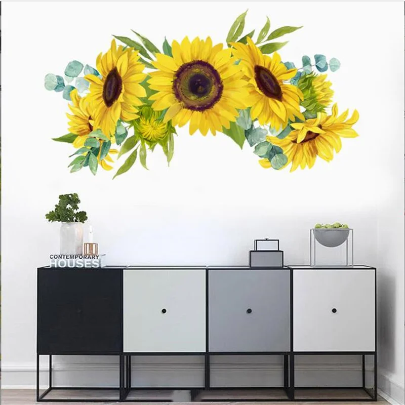 30Cm X 60Cm Sunflower Wall Stickers Art Decals Removable Flower WallPaper For Living Room Bedroom Kitchen Background Decoration
30Cm X 60Cm Sunflower Wall Stickers Art Decals Removable Flower WallPaper For Living Room Bedroom Kitchen Background Decoration