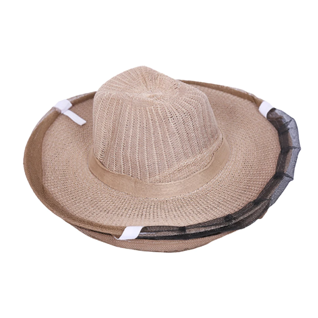 

Beekeeper Hat with Veil Breathable Beekeeping Cowboy Hats Insect Net Head Face Netting Bee Keeping Protector Equipment