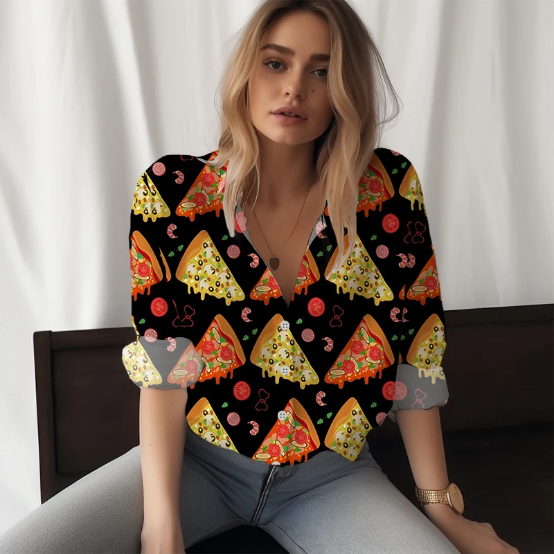Spring and autumn new women's shirt Food 3D printed women's shirt casual funny style women's shirt Fashion trend women's shirt
Spring and autumn new women's shirt Food 3D printed women's shirt casual funny style women's shirt Fashion trend women's shirt