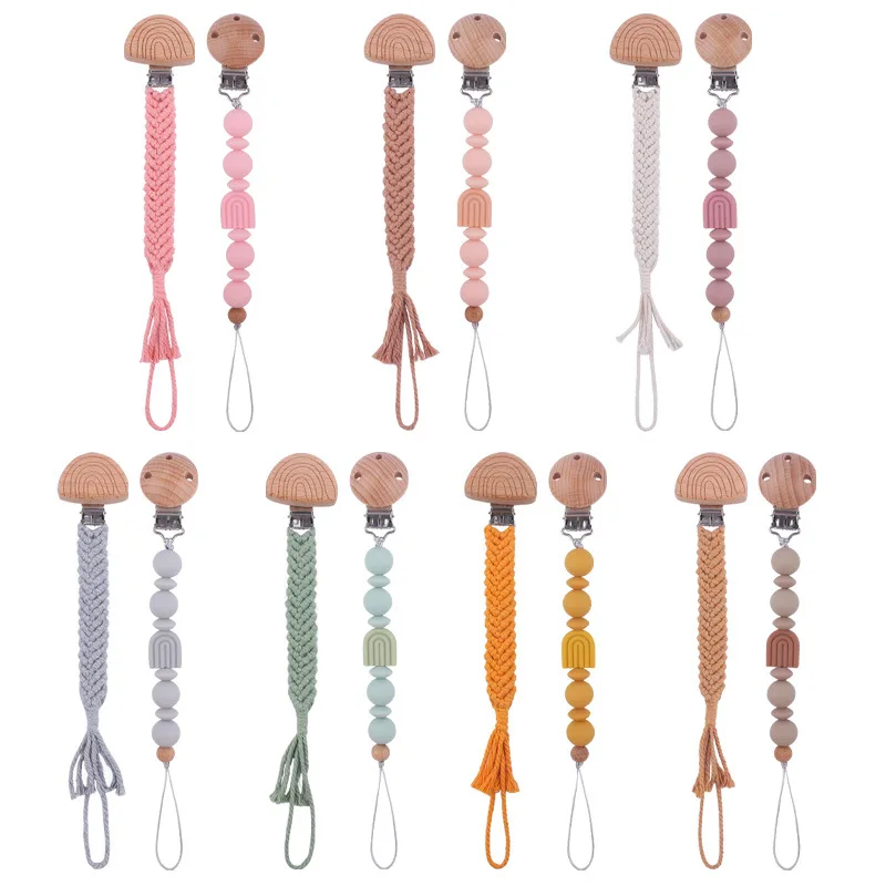 2Pcs Handmade Woven Rainbow Pacifier Chains Dummy Clips For Babies Anti-drop Nipple Holder Attache Tetine Speenkoord Baby Shower
2Pcs Handmade Woven Rainbow Pacifier Chains Dummy Clips For Babies Anti-drop Nipple Holder Attache Tetine Speenkoord Baby Shower