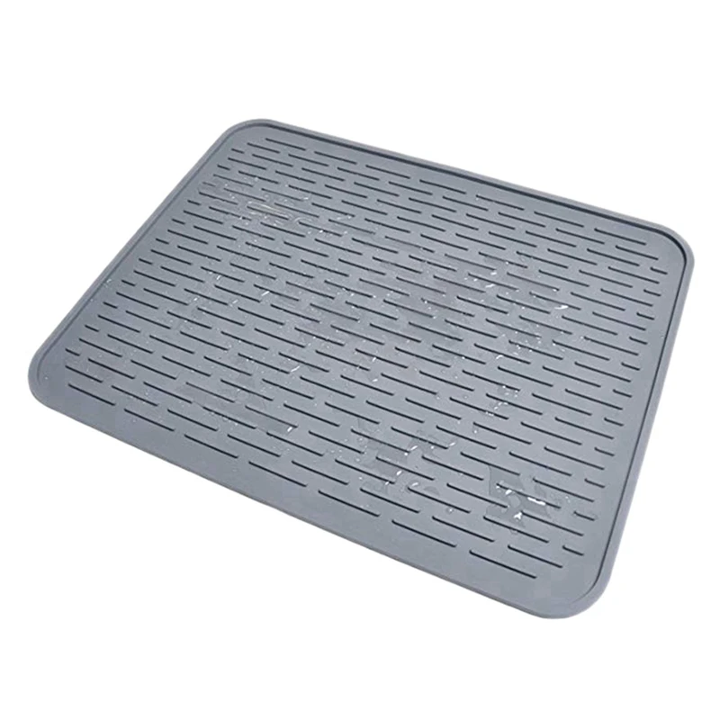 3X Large Silicone Placemat Dish Drying Mat Kitchen Draining Table Drain Mat Sink Non-Slip Pad Durable Pot Holder Gray
3X Large Silicone Placemat Dish Drying Mat Kitchen Draining Table Drain Mat Sink Non-Slip Pad Durable Pot Holder Gray