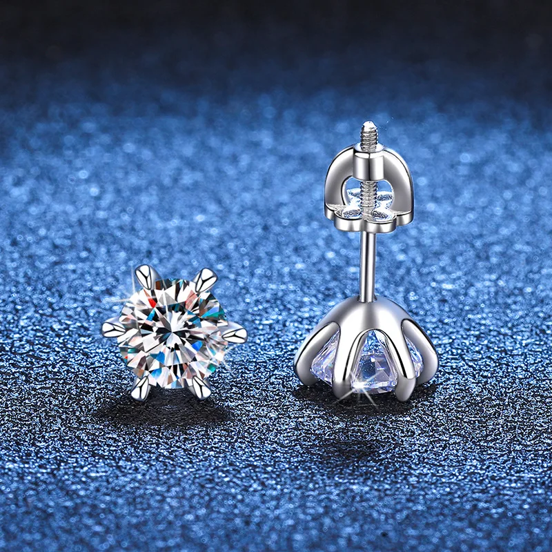 4ct Moissanite Screwback Stud Earrings Women 925 Sterling Silver Pass Tester Mosan Diamond Ear Studs Hip Hop Jewelry Wholesale
4ct Moissanite Screwback Stud Earrings Women 925 Sterling Silver Pass Tester Mosan Diamond Ear Studs Hip Hop Jewelry Wholesale