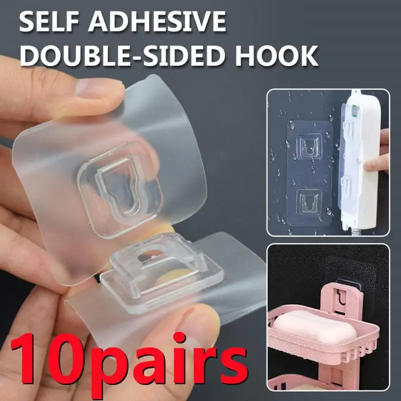 1/5/10Pairs Double-sided Adhesive Wall Hooks Hanger Strong Transparent Hooks Waterproof Multi-Purpose Hooks For Kitchen Bathroom
1/5/10Pairs Double-sided Adhesive Wall Hooks Hanger Strong Transparent Hooks Waterproof Multi-Purpose Hooks For Kitchen Bathroom