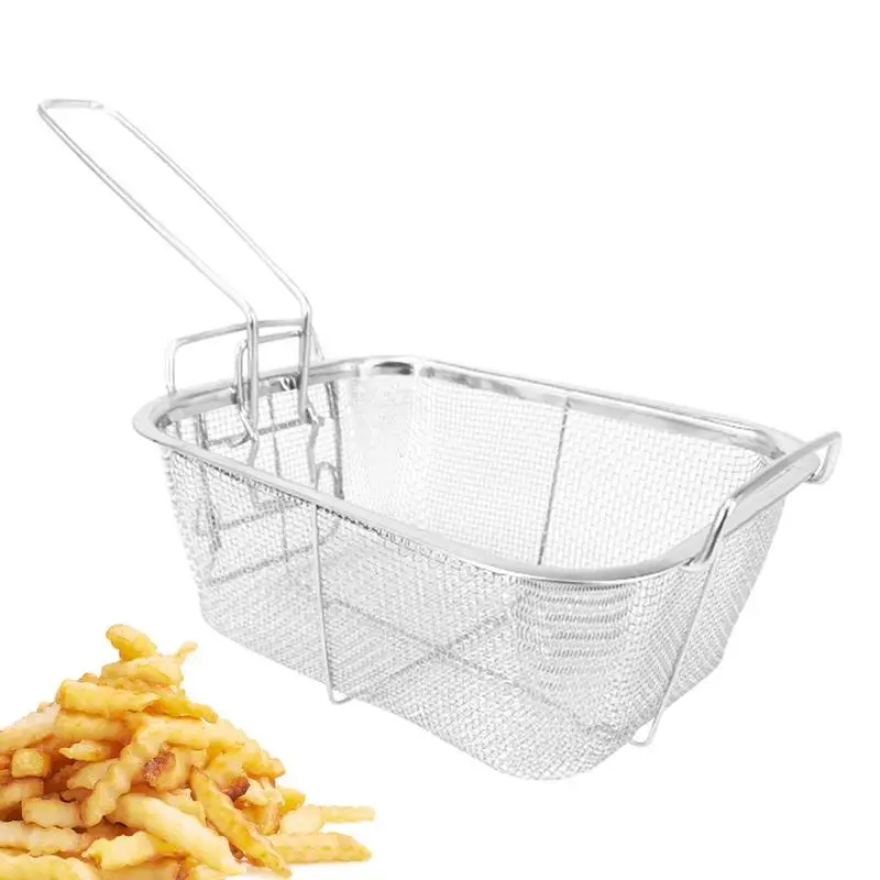 French Fries Basket Stainless Steel Chips Frying Basket Strainer Fryer Cooking Chef Basket Colander Tool Kitchen Gadgets
French Fries Basket Stainless Steel Chips Frying Basket Strainer Fryer Cooking Chef Basket Colander Tool Kitchen Gadgets