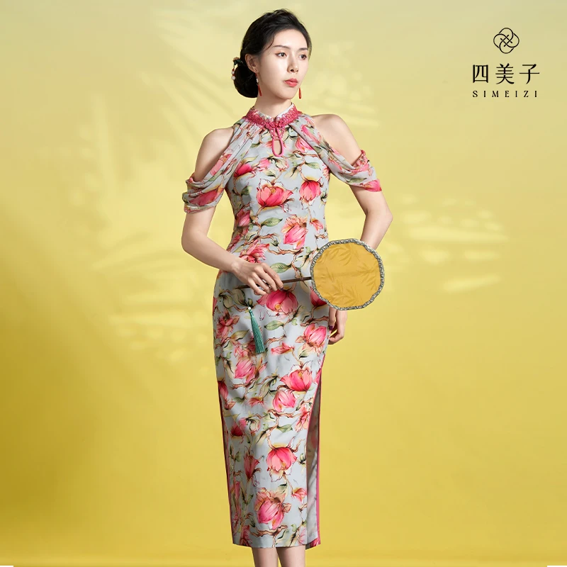 Simeizi HANFU Summer Digger Sleeve Printed Over-the-Knee Dress 2023 Slim Romantic Vacation Style Cheongsam
Simeizi HANFU Summer Digger Sleeve Printed Over-the-Knee Dress 2023 Slim Romantic Vacation Style Cheongsam